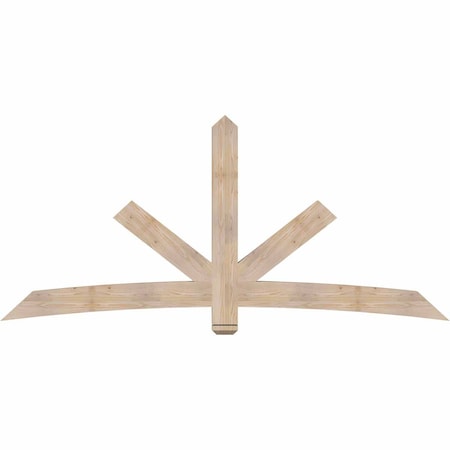 Ekena Millwork Alberta Smooth Timber Gable Bracket, Douglas Fir, 96"W x 44"H x 3 1/2"D x 5 1/2"F, 11/12 Pitch GBW096X44X0406ALB00SDF